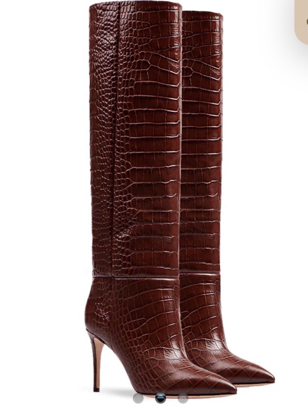 Women's Tall Croc-Embossed Pointed-Toe Boots